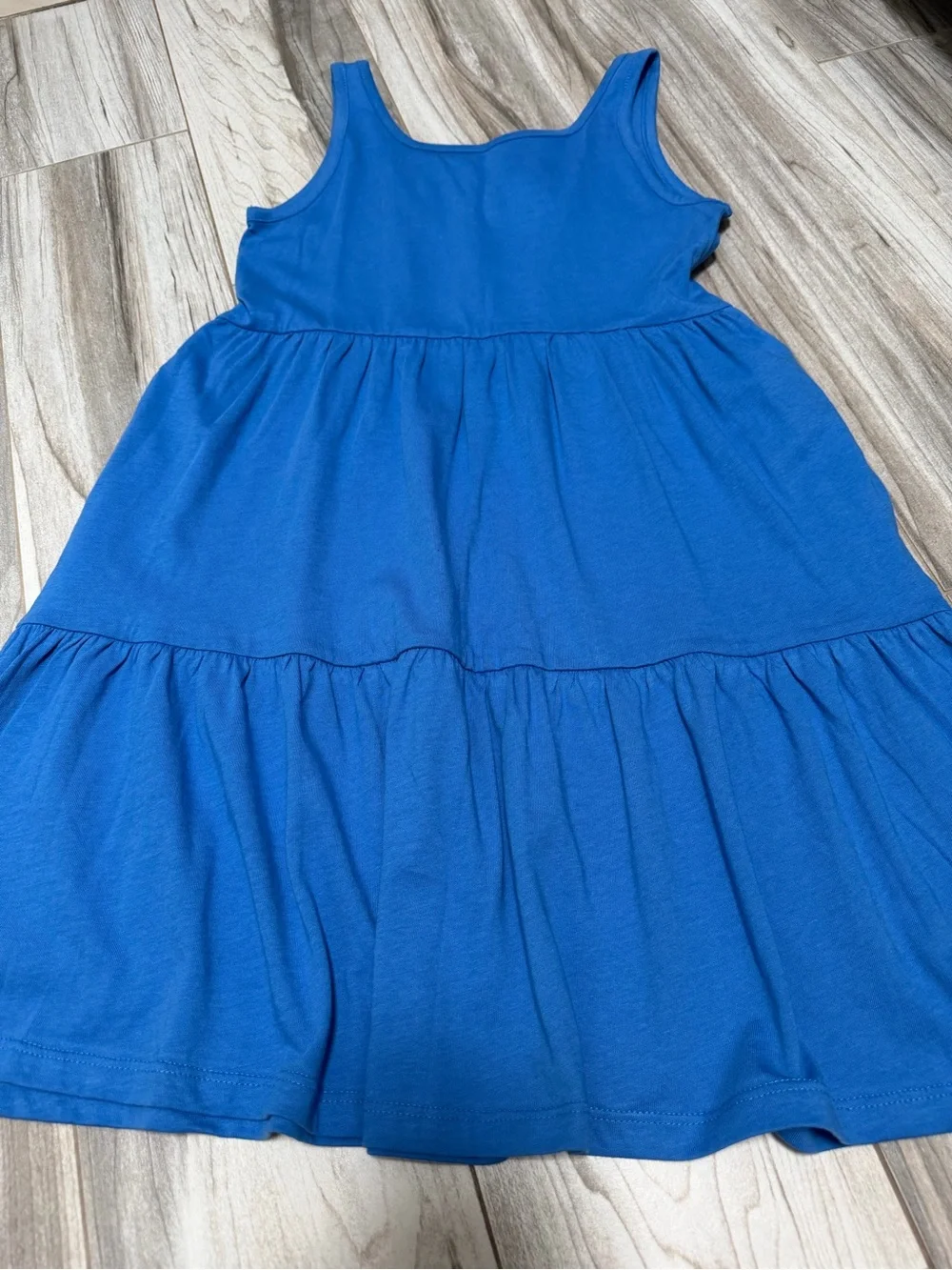 Old Navy Royal Blue Tiered Tank Dress for Girls